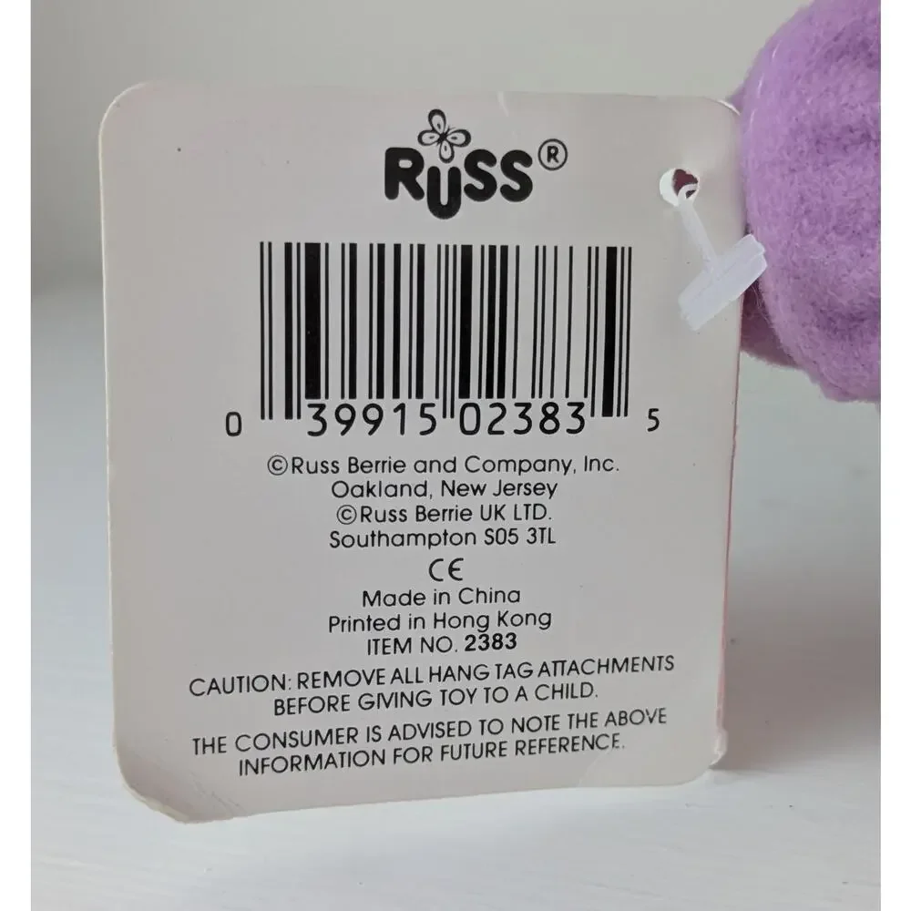 VTG Russ Luv Pet Easter Bunny Troll Doll w/ Tags 5